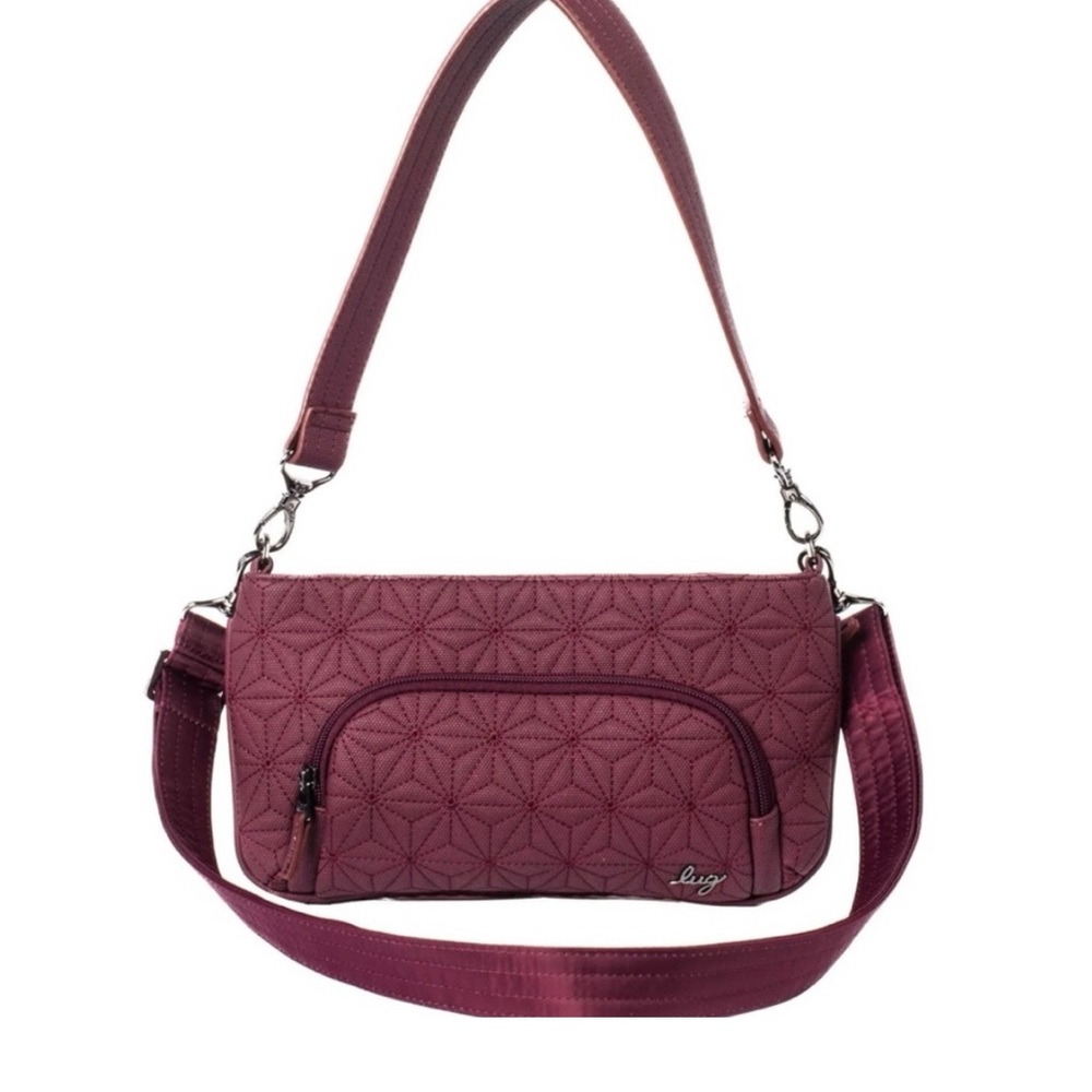 Lug Flyer Matte VL vegan leather Wine Crossbody Bag / Fanny  Adjustable Strap